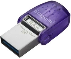 USB laikmena Kingston DataTraveler microDuo 3C, 64 GB, USB Type-A / USB Type-C