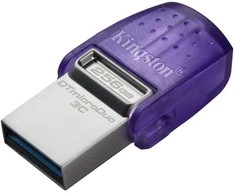 USB laikmena Kingston DataTraveler microDuo 3C, 256 GB, USB Type-A / USB Type-C