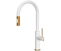 Virtuvinis maišytuvas su ištraukiama žarna Quadron JENNIFER Q LINE SLIM 3623510_WHMPVDC1, balta mati