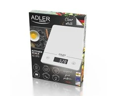 Adler | Virtuvinės svarstyklės | AD 3170 | Didžiausias svoris (talpa) 15 kg | Graduacija 1 g | Ekrano tipo LCD | Baltas