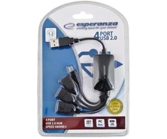 Šakotuvas USB 2.0 4 prievadų Esperanza EA-114