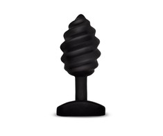Gvibe Gplug Twist Intimate Silicone Plug with Vibration, 3.9 cm, Juodas