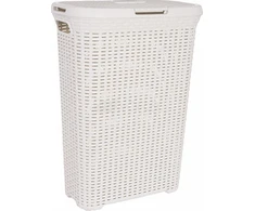 Skalbinių krepšelis Curver Natural Style, 40L, kreminės spalvos