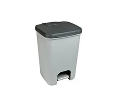 Šiukšlių dėžė CURVER Essentials, su pedalu, pilkos sp., h43 x 30 x 29 cm., 20 L