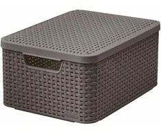Curver Daiktadėžė su dangčiu Style, metalinė sidabrinė, 18l, M