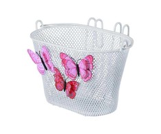 Basil BASIL JASMIN BASKET JUNIOR vairo krepšelis 12 "-20" tvirtinimas kabliu, plieniniai drugeliai balti (NAUJIENA)