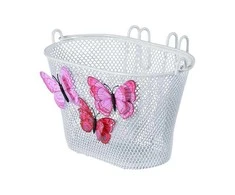 Basil BASIL JASMIN BASKET JUNIOR vairo krepšelis 12 "-20" tvirtinimas kabliu, plieniniai drugeliai balti (NAUJIENA)
