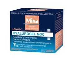 MIXA Ekspert Hyalurogel Night Moisturizing Night Kreminis-Mask drėkinamasis naktinis veido kremas-kaukė, 50 ml
