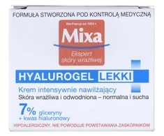 MIXA Ekspert Hyalurogel Light intensyviai drėkinantis gelinis veido kremas, 50 ml