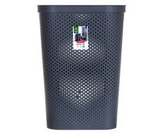 Skalbinių dėžė CURVER Infinity RECYCLED, tamsiai pilkos spalvos, h60 x 44 x 35 cm, 60 L