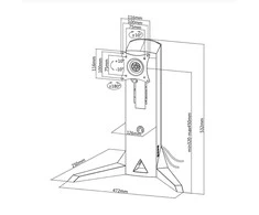 Laikiklis Nanors Maclean Mount stalas monitorius nano RS RS110 (stacionarus, 17" - 32", maks. 8kg)