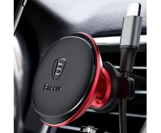 Automobilinis Baseus magnetinis telefono laikiklis į groteles - Raudonas