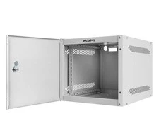 LANBERG Rack spintelė 10 colių sieninis laikiklis 4U 280x310 pilkas su metalinėmis durelėmis butas paketas