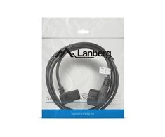 LANBERG CA-C13C-12CC-0018-BK maitinimo kompiuterio kabelis VDE 90 kampinis CEE 7/7-> C13 1,8m