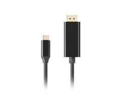 Lanberg USB-C to DisplayPort kabelis, 0,5 m 4K/60Hz, Juodas | Lanberg | USB-C prie DisplayPort kabelis | Juodas | 0,5 m