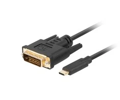 LANBERG Cable USB-C M ->DVI-D 24+1 M 3m juodas
