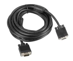 LANBERG VGA M/F ilgintuvas 5m ekranuotas ferito juodas