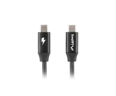 LANBERG USB-C M/M 2.0 laidas 0.5m Quick Charge 4.0 juodas