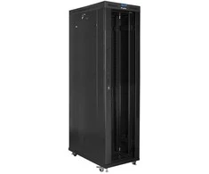 LANBERG Laisvai pastatomas stelažas 19 colių spintelė 47U 800x1200 stiklinės durys LCD plokščias paketas juodas