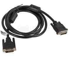 LANBERG CA-DVID-10CC-0018-BK Lanberg cable DVI-D(M)(24+1)->DVI-D(M)(24+1) 1.8m