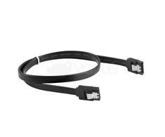 LANBERG CA-SASA-14CU-0050-BK cable SATA DATA II 6GB/S F/F 50cm METAL CLIPS Juodas