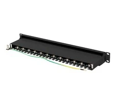 LANBERG patch panel 24 port 1U cat.7 FTP juodas