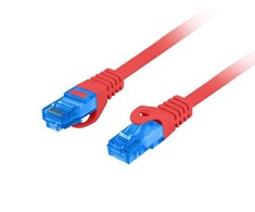 LANBERG patchcord kat.6A FTP LSZH CCA 15m raudona