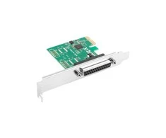 LANBERG praplėtimo plokštė PCI-Express LPT DB25 + žemo profilio laikiklis