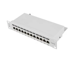 LANBERG PPF5-9012-S Lanberg Patch Panel 10, 12 port 1U, cat.5e, pilka
