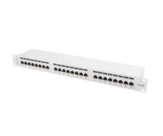 LANBERG PPS5-1024-S komutacinė panelė, 24 prievadų, 1U, cat. 5e, ekranuota, pilka