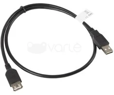 LANBERG CA-USBE-10CC-0007-BK extension cable USB 2.0 AM-AF 70cm juodas
