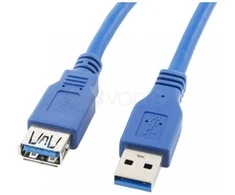 LANBERG CA-US3E-10CC-0030-B extension cable USB 3.0 AM-AF 3m mėlynas