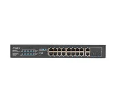 Šakotuvas LANBERG RSFE-16P-2C-150 jungiklis 16x 100Mb PoE+/2x Combo Gigabit 150W nevaldomas