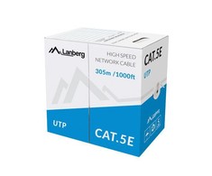 LANBERG LAN kabelis UTP 100Mb/s 305m kietas CCA geltonas