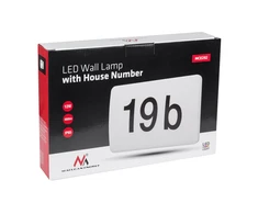 MACLEAN MCE292W LED lempos namo numeris su prieblandos jutikliu 950lm 12W IP65 atsparus saulės spinduliams UV atsparus baltas