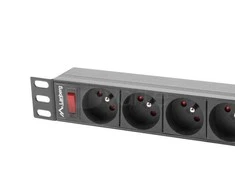 LANBERG PDU-09E-0300-BK PDU 1U 16A 9 sockets uni-schuko 3m Juodas