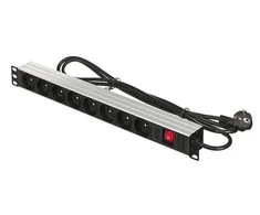 Actina Ilgiklis - Alantec 19" 8x230V 16A, Juoda