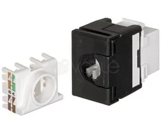 Q Lantec Keystone Modulis - Alantec MKB-U6-1 RJ-45 250MHz Juodas