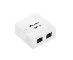 LANBERG OU6-0002-W UTP Data Box 2 prievadų RJ45 neekranuotas kat. 6