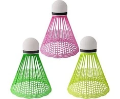 Nailoniniai badmintono plunksniukai Nils NBL6103, įvairiaspalviai, 3 vnt.