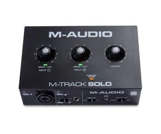 M-AUDIO M-Track Solo USB garso sąsaja Krištolinis pirminis stiprintuvas 16 bitų 48 kHz Juodas