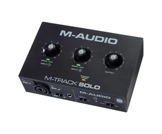 M-AUDIO M-Track Solo USB garso sąsaja Krištolinis pirminis stiprintuvas 16 bitų 48 kHz Juodas