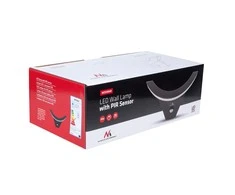 Lubinis šviestuvas MACLEAN MCE290GR LED lempa su infraraudonųjų spindulių judesio jutikliu 800lm 10W IP54 pilka