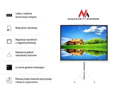 Maclean MC-608 Economy Budget Portable Projektoriaus ekranas su stovu 120'' 4:3