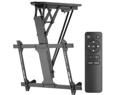 MACLEAN MC-880 Elektrinis lubų televizoriaus laikiklis nuožulnioms sienoms 32-70 colių 35kg max nuotolinio valdymo pultas max VESA 600x411