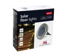 Maclean MCE318 LED saulės kelio šviestuvai su įžeminimo smaigaliu 12 LED SMD Neutral Baltas 4000K 0,7 W saulės lempa lauko tako šviesai sodo šviestuvams IP44