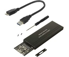 Maclean MCE582 SSD dėklo adapteris SSD M.2, NGFF, USB 3.0, dydžiai 2230/2240/2260/2280, aliuminio korpusas,