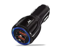 Maclean Automobilinis pakrovėjas Q3 3.0 2xUSB MCE478 B Juodas
