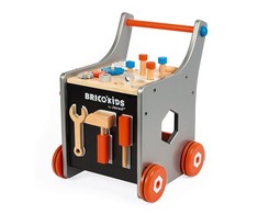 JANOD medinis magnetinis stumdukas-veiklos centras BRICO KIDS DIY TROLLEY