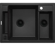 Deante granitinė virtuvinė plautuvė su magnetais Deante Magnetic ZRM G503, Metallic graphite